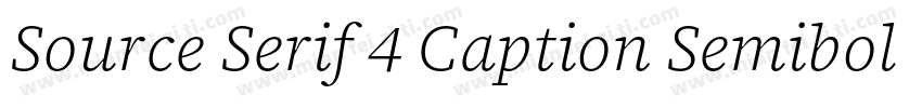 Source Serif 4 Caption Semibold字体转换